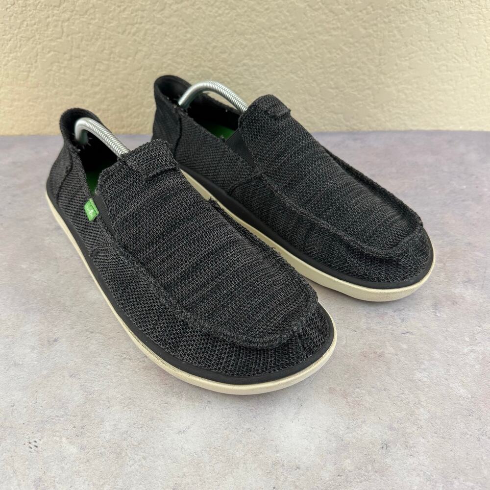 Sanuk Vagabond Tripper Slip On Shoes Mens Size 12/45 Loafers knit Mesh Moc Toe